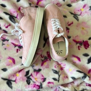 Issac Mizhari pink sneakers w/crystals and white soles. 6M never worn.